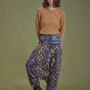 Puha háremnadrág „indigo patch”