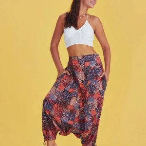 Elegáns zsebes háremnadrág „red inca”