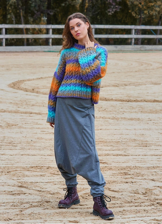 Vastag salwar nadrág szürke színben - Image 2